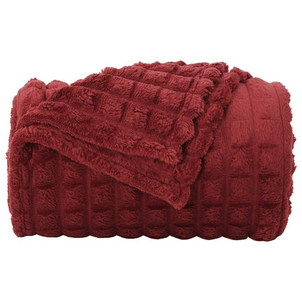 Kastfilt Bordeaux Röd 240 x 220 cm Fleece