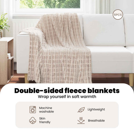 Filtar 6 st Beige 150 x 130 cm 2.75 Fleece