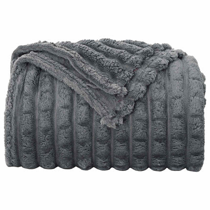 Filtar 6 pcs Mörkgrå 150 x 130 cm Fleece