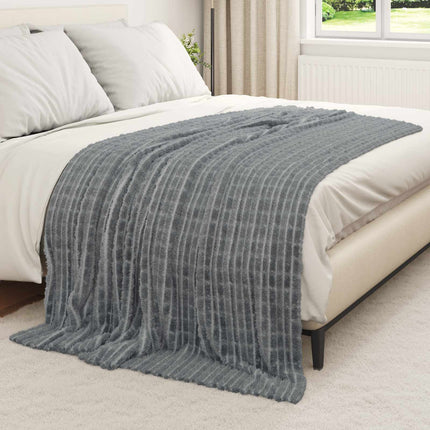 Filtar 6 pcs Mörkgrå 200 x 150 cm Fleece