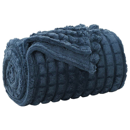 Filtar 6 pcs Mörkblå 240 x 220 cm Fleece