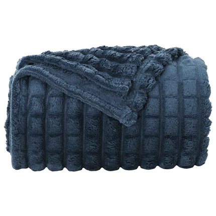 Filtar 6 pcs Mörkblå 240 x 220 cm Fleece