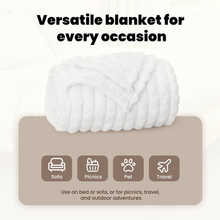 Filtar 6 st Vit 270 x 240 cm 8.9 Fleece