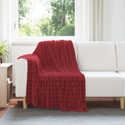Filtar 6 pcs Bordeaux Röd 150 x 130 cm Fleece