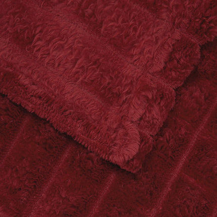 Filtar 6 pcs Bordeaux Röd 200 x 150 cm Fleece