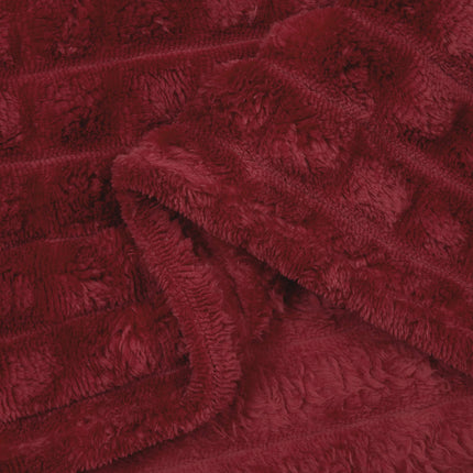 Filtar 6 pcs Bordeaux Röd 270 x 240 cm Fleece