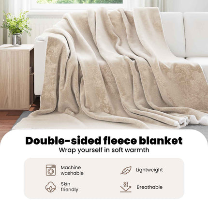 Kastfilt Beige 220 x 240 cm 2.67 Fleece