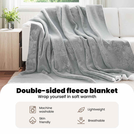 Kastfilt Grå 240 x 270 cm 3.17 Fleece