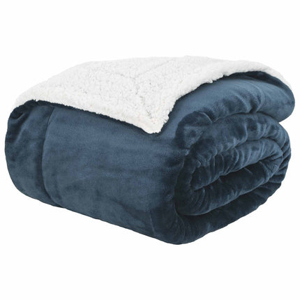 Kastfilt Mörkblå 240 x 270 cm Fleece