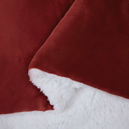 Kastfilt Bordeaux Röd 130 x 150 cm Fleece