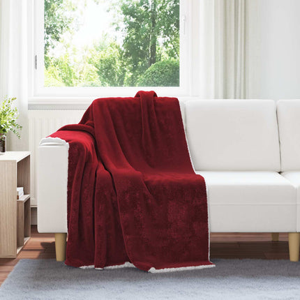 Kastfilt Bordeaux Röd 130 x 150 cm Fleece