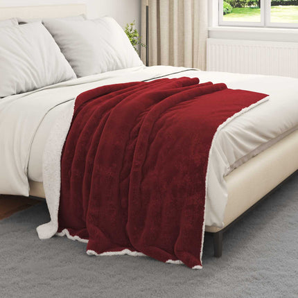 Kastfilt Bordeaux Röd 130 x 150 cm Fleece