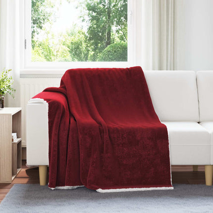 Kastfilt Bordeaux Röd 150 x 200 cm Fleece