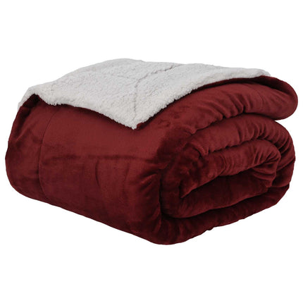 Kastfilt Bordeaux Röd 220 x 240 cm Fleece