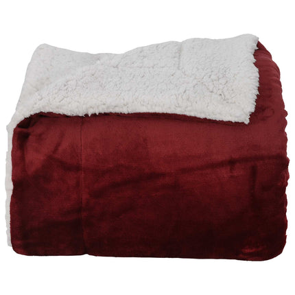 Kastfilt Bordeaux Röd 220 x 240 cm Fleece
