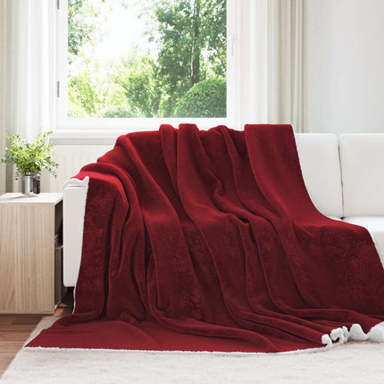 Kastfilt Bordeaux Röd 240 x 270 cm Fleece