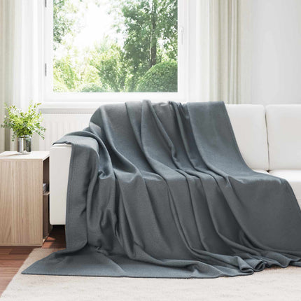 Kastfilt Mörkgrå 240 x 220 cm Fleece
