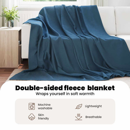 Kastfilt Mörkblå 240 x 220 cm Fleece