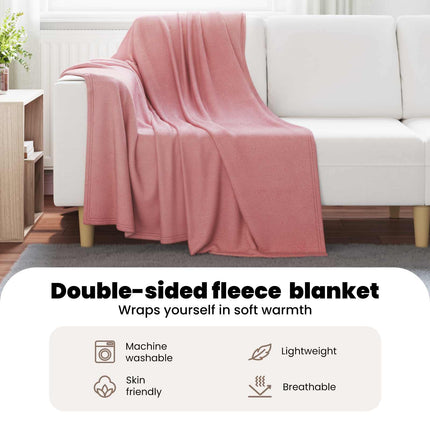 Kastfilt Rosa 170 x 130 cm Fleece