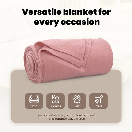 Kastfilt Rosa 200 x 150 cm Fleece