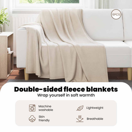 Filtar 6 st Beige 200 x 150 cm 2.61 Fleece