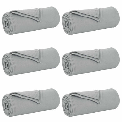 Filtar 6 pcs Grå 240 x 220 cm Fleece