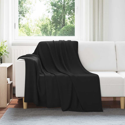 Filtar 6 pcs Svart 200 x 150 cm Fleece
