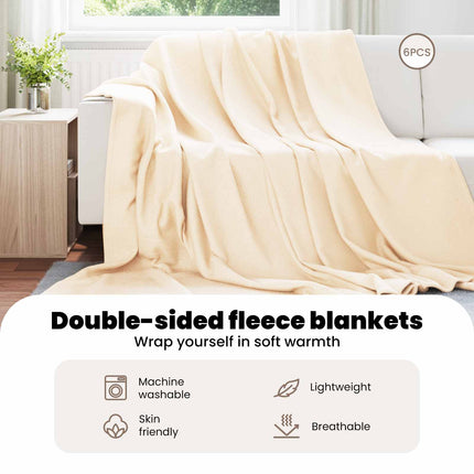 Filtar 6 st Kräm 270 x 240 cm 5.44 Fleece
