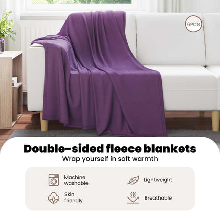 Filtar 6 st Lila 170 x 130 cm 1.86 Fleece