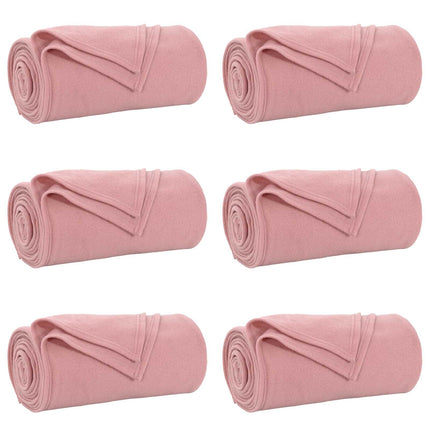 Filtar 6 pcs Rosa 200 x 150 cm Fleece