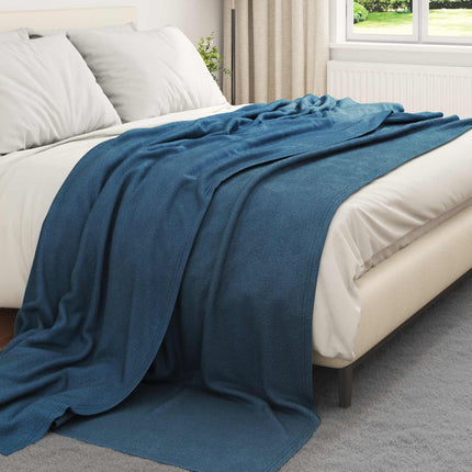 Filtar 24 pcs Mörkblå 240 x 220 cm Fleece