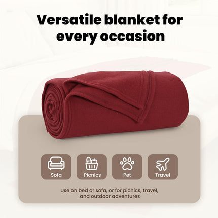 Filtar 24 st Bordeaux Röd 240 x 220 cm 17.62 Fleece