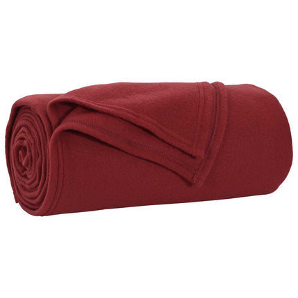 Filtar 24 pcs Bordeaux Röd 270 x 240 cm Fleece