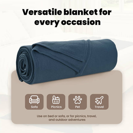 Kastfilt Mörkblå 350 x 270 cm Fleece