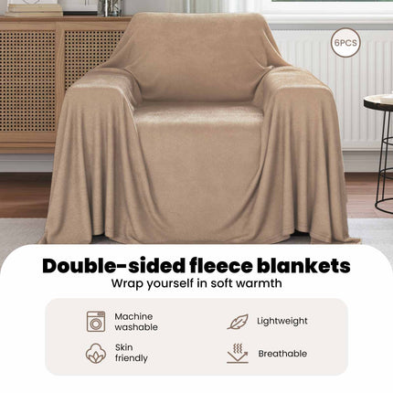 Filtar 6 st Kamel 210 x 140 cm 2.48 Fleece