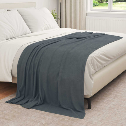 Filtar 6 pcs Mörkgrå 210 x 140 cm Fleece