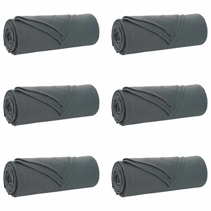 Filtar 6 pcs Mörkgrå 350 x 270 cm Fleece