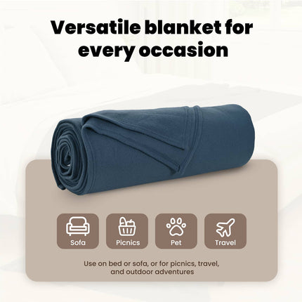 Filtar 6 st Mörkblå 210 x 140 cm 2.44 Fleece