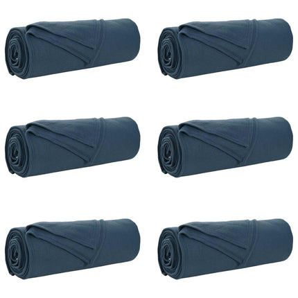 Filtar 6 pcs Mörkblå 210 x 140 cm Fleece