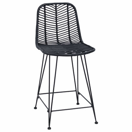 Barstol 2 pcs 44,5 x 54,5 x 97,5 cm Rattan och Järn