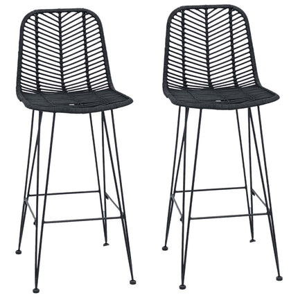 Barstol 2 pcs 44 x 52 x 111 cm Rattan och Järn