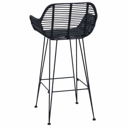 Barstol 2 pcs 55 x 52 x 92 cm Rattan och Järn