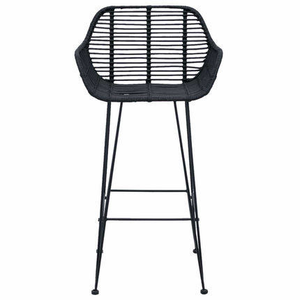 Barstol 2 pcs 55 x 52 x 92 cm Rattan och Järn