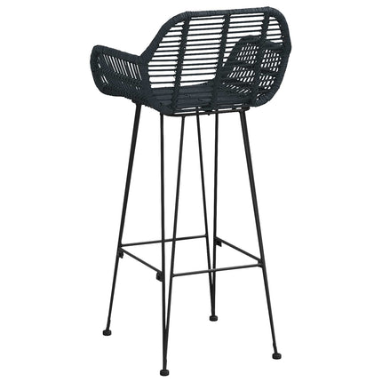 Barstol 2 pcs 55 x 52 x 105 cm Rattan och Järn
