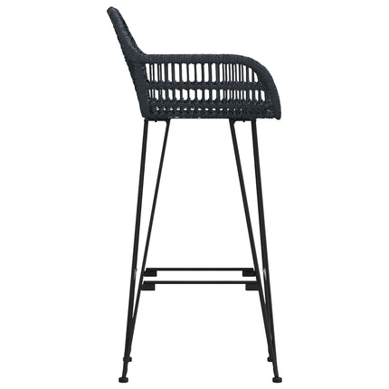 Barstol 2 pcs 55 x 52 x 105 cm Rattan och Järn