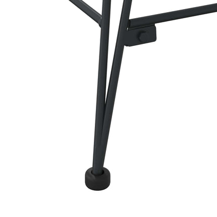 Matstol 2 pcs Rattan och Järn Svart 57 x 55 x 85 cm