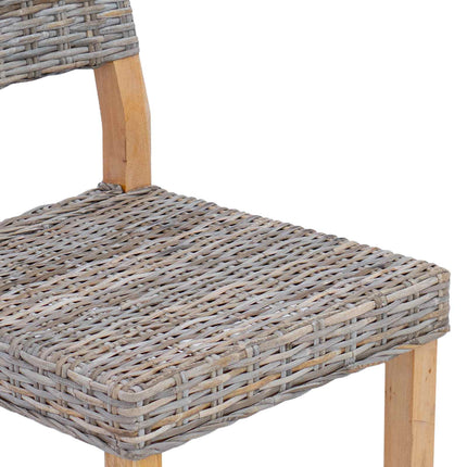 Matstol 2 st Kubu Rattan Kubu grå 46 x 55 x 84 cm