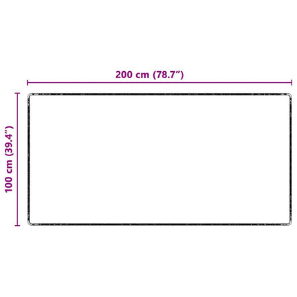 Matta-runner Mörkgrå 100 x 200 cm 100% Polypropen