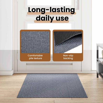 Matta-runner Ljusgrå 80 x 200 cm tyg