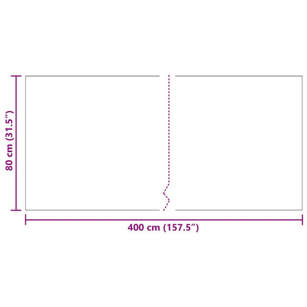 Matta-runner Ljusgrå 80 x 400 cm tyg